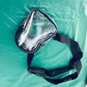 Mini Clear and Black Crossbody Bag- concerts, beach, festival NWT